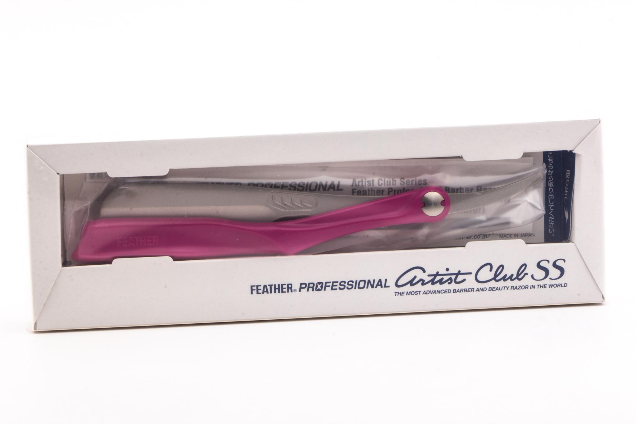 Feather Artist Club SS Folding Razor | Wine - Razor Emporium