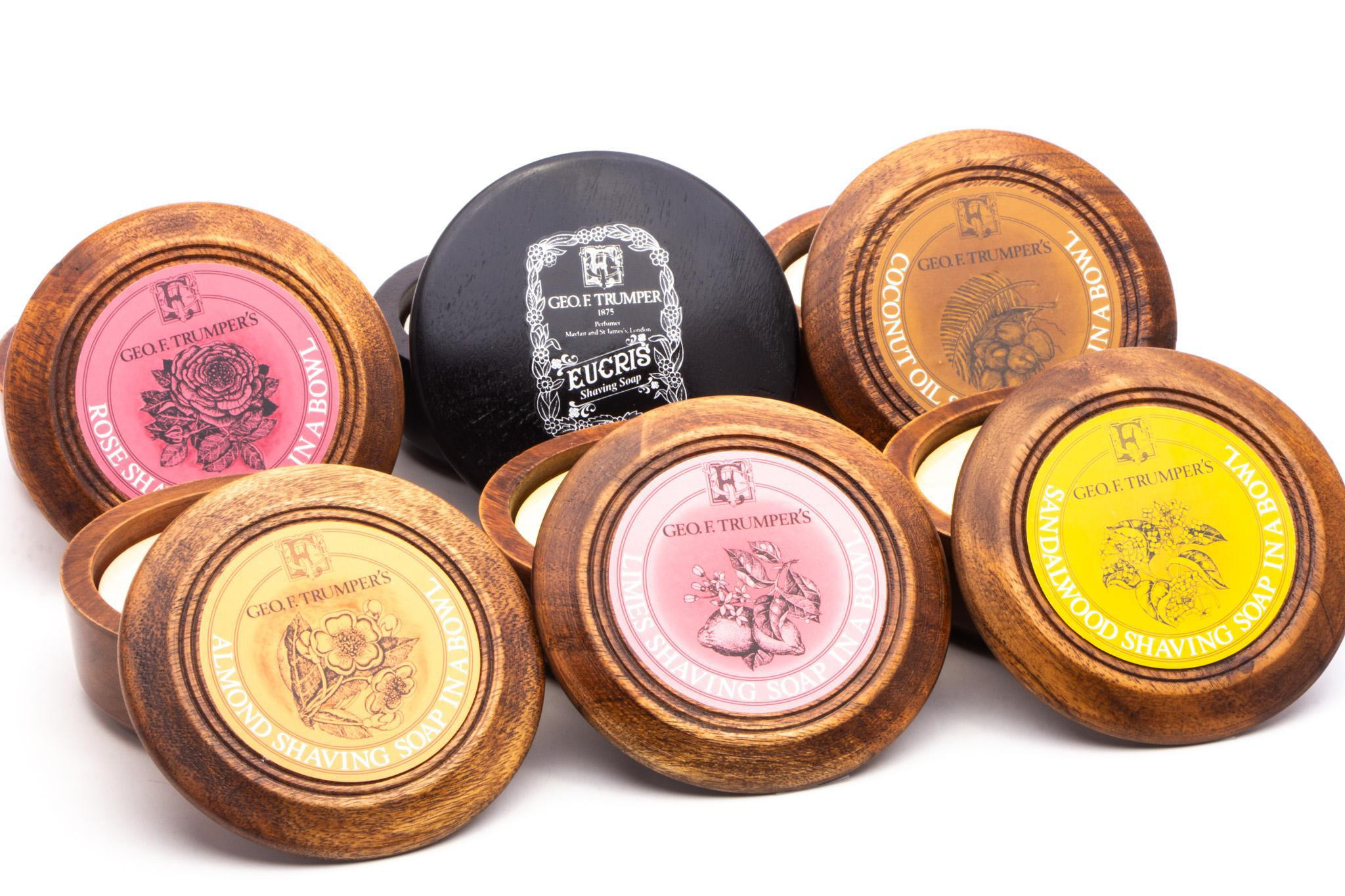 Geo F. Trumper | Rose Hard Shaving Soap in Wooden Bowl - Razor