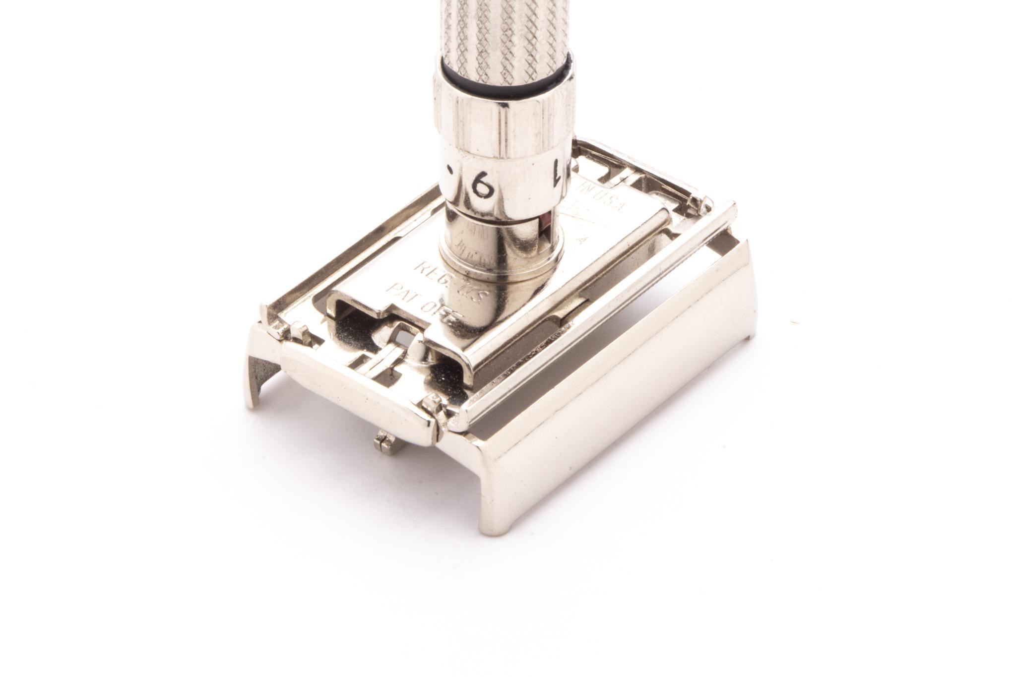 1960 F4 Gillette Fatboy Adjustable TTO Double Edge Safety Razor