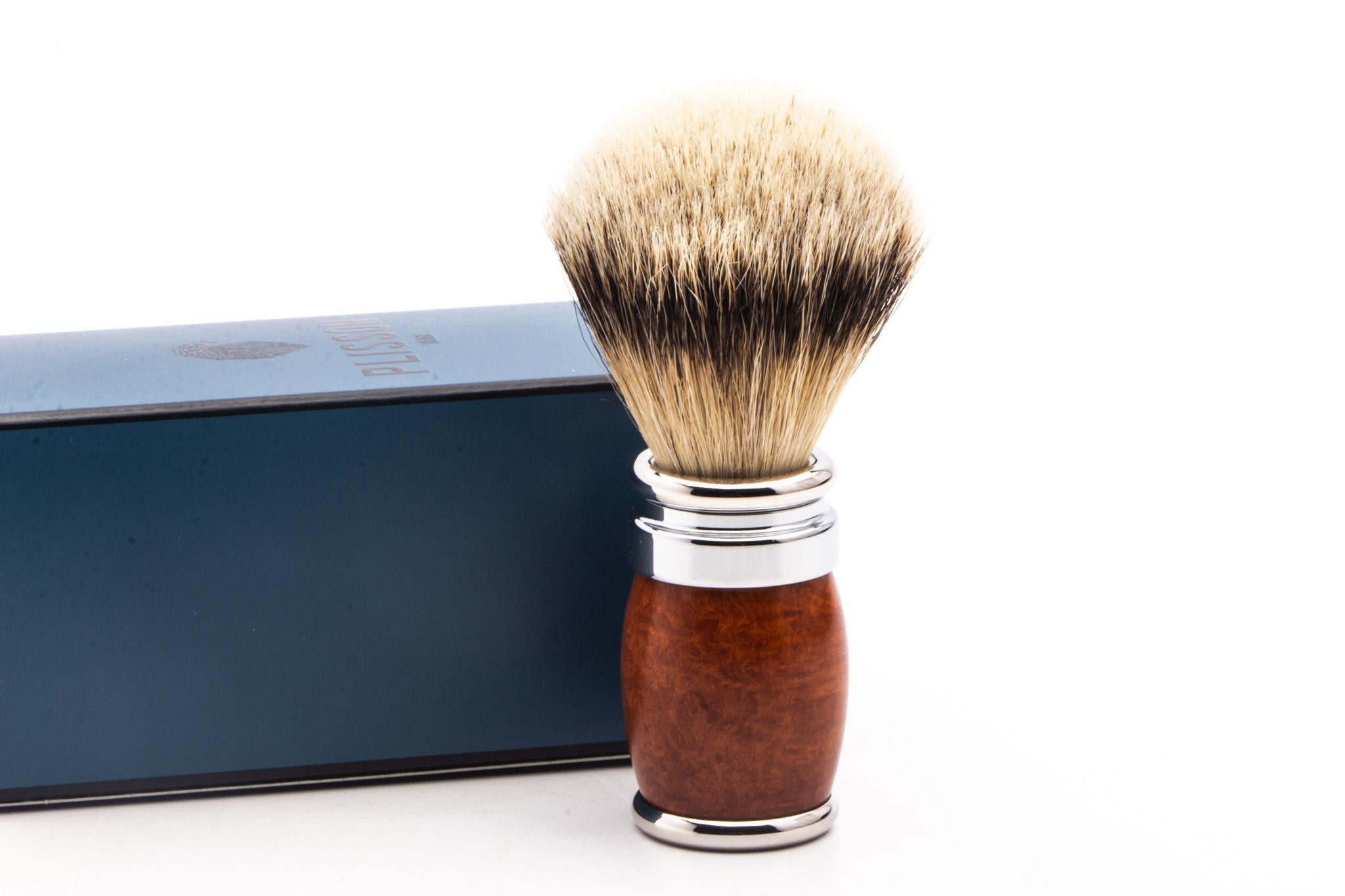 Plisson 1808 | Briar Wood & High Mountain White Badger Shaving