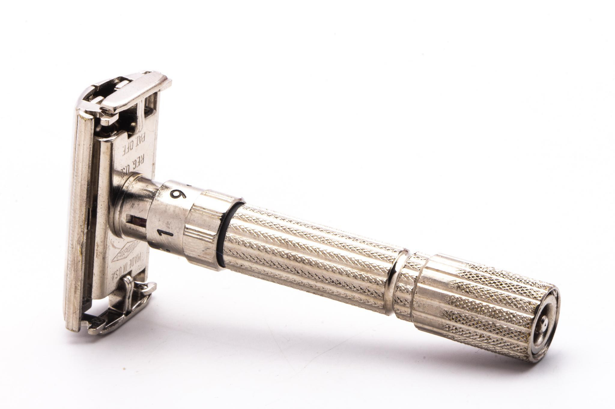 1961 G1 Gillette Fatboy Adjustable DE Safety Razor | Original