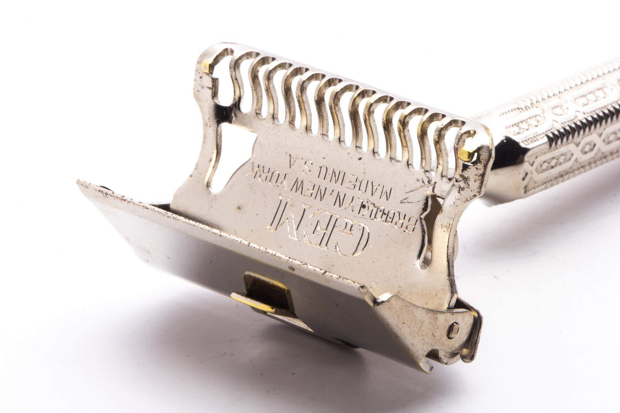 銀杯。220g 1930's Gem 1912 Style Chain Link Handle Single Edge Safety Razor