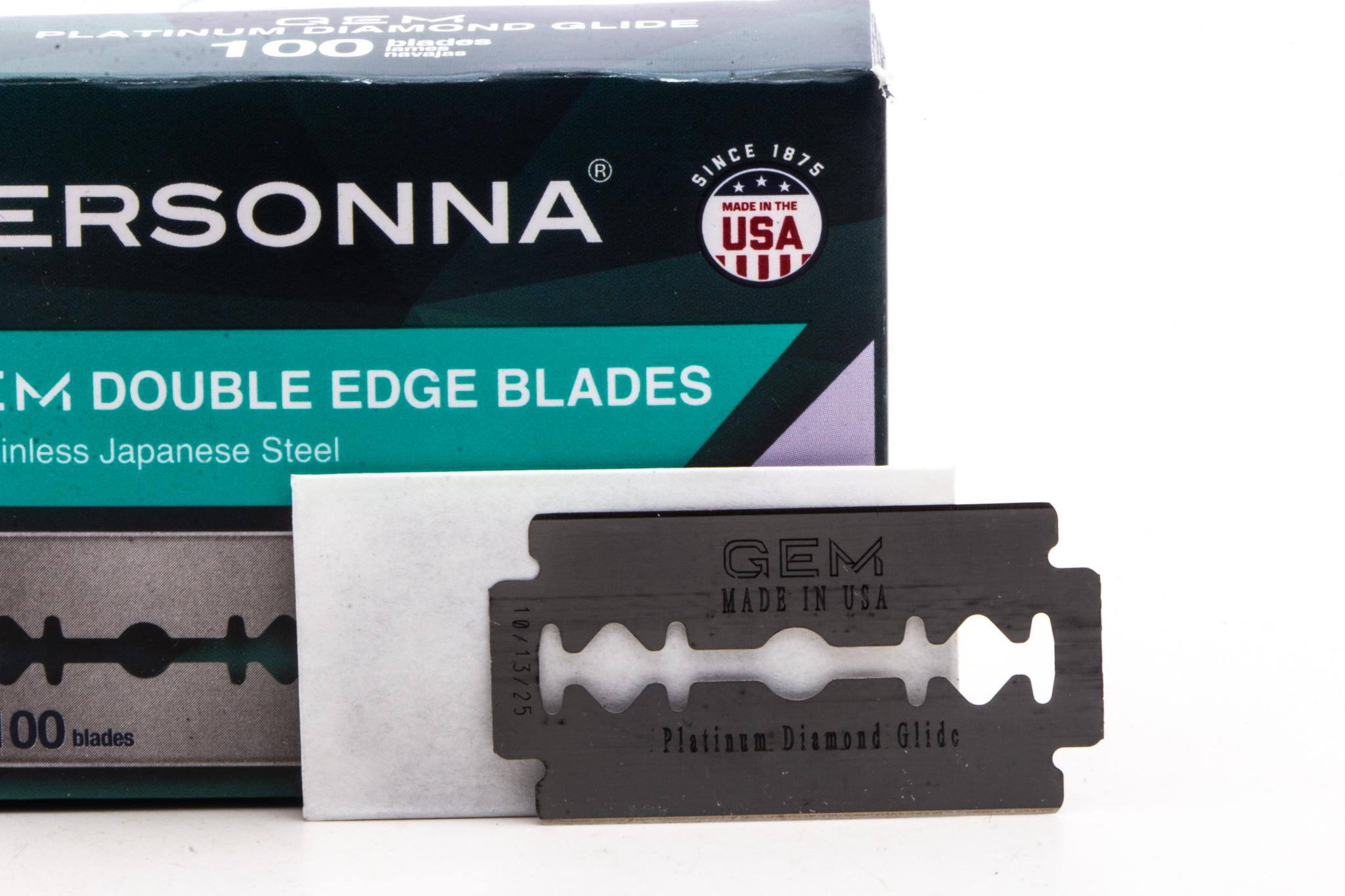 Personna Platinum Blue Double Edge Stainless Steel Safety Razor