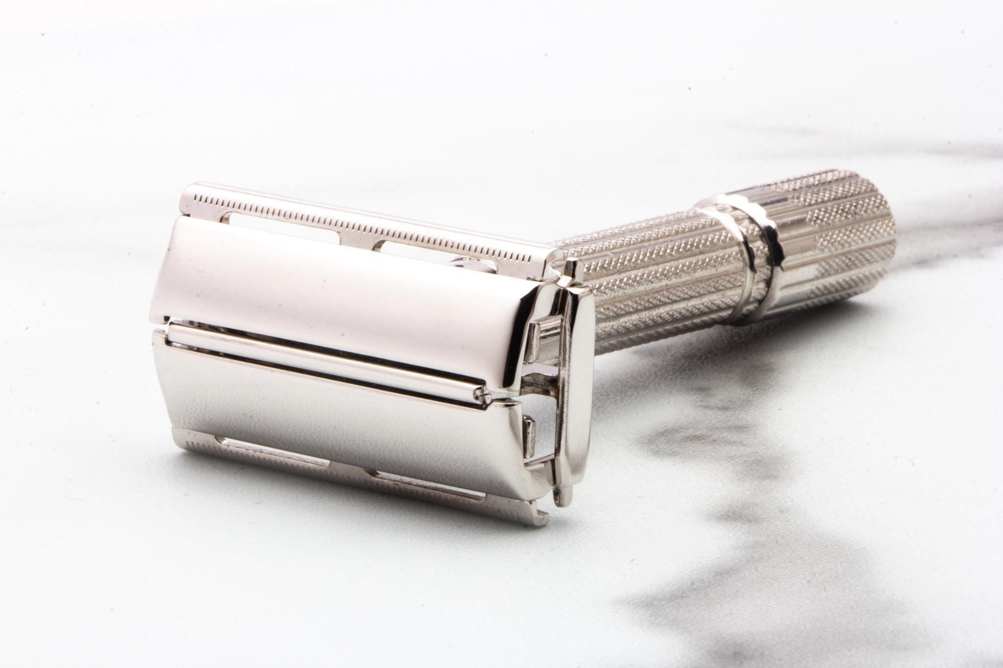 1960 F4 Gillette Rhodium Fatboy Adjustable Double Edge Safety