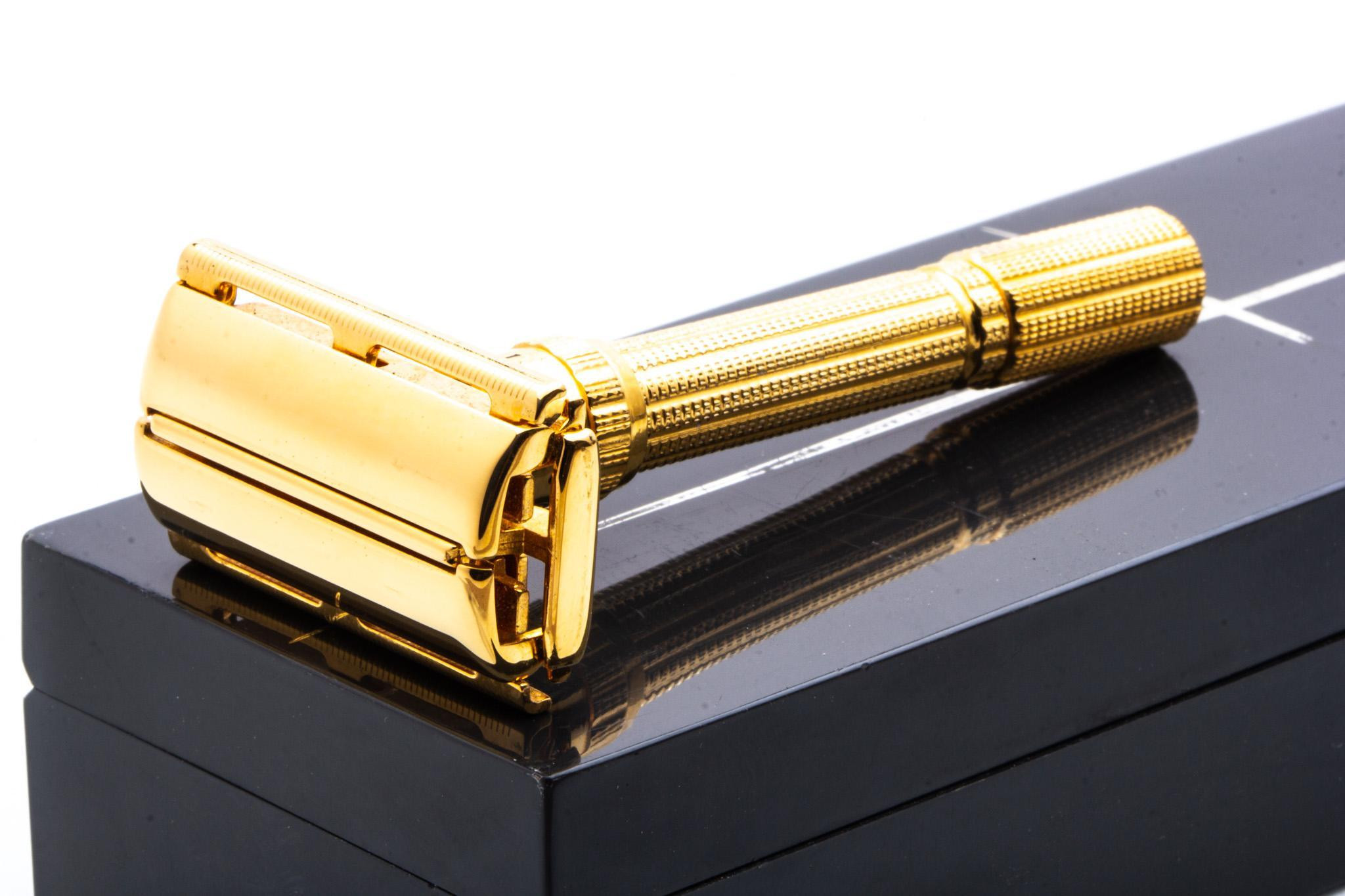 【1961年最初期型】Gillette Slim Adjustable G3 1961 G3 Gillette Gold Slim Aristocrat Adjustable Double Edge