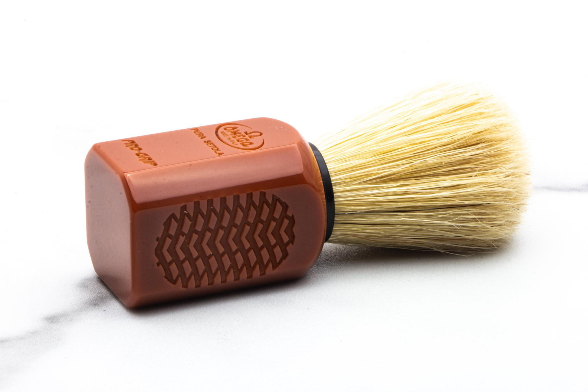 Omega | Pro Grip Boar Fiber Shaving Brush - 1949/MA -Small - Razor
