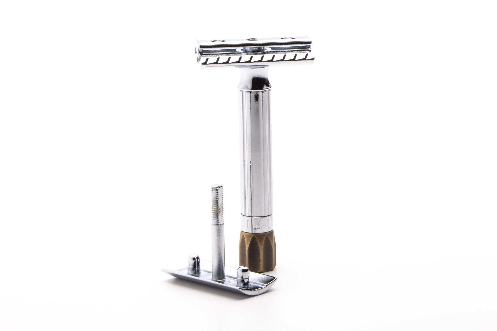 Merkur | 50c Progress With Brass Knob Handle | No Box - Razor Emporium