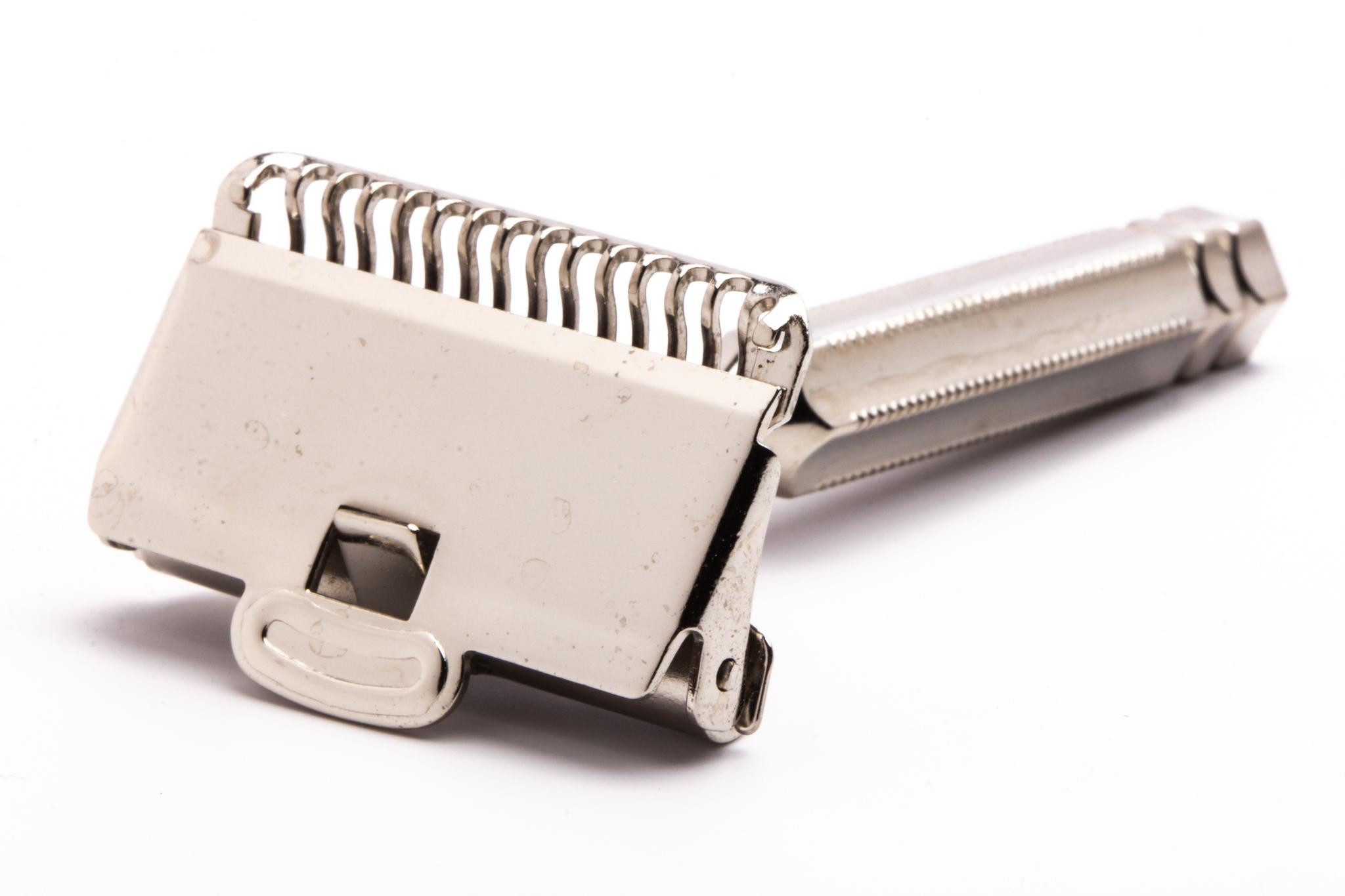1950's Star 1912 Style Single Edge Safety Razor | Factory Nickel