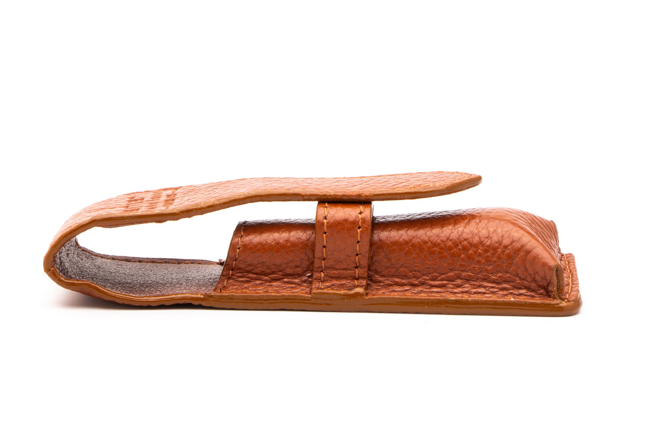Parker Deluxe Saddle Leather Safety Razor Travel Pouch | Razor