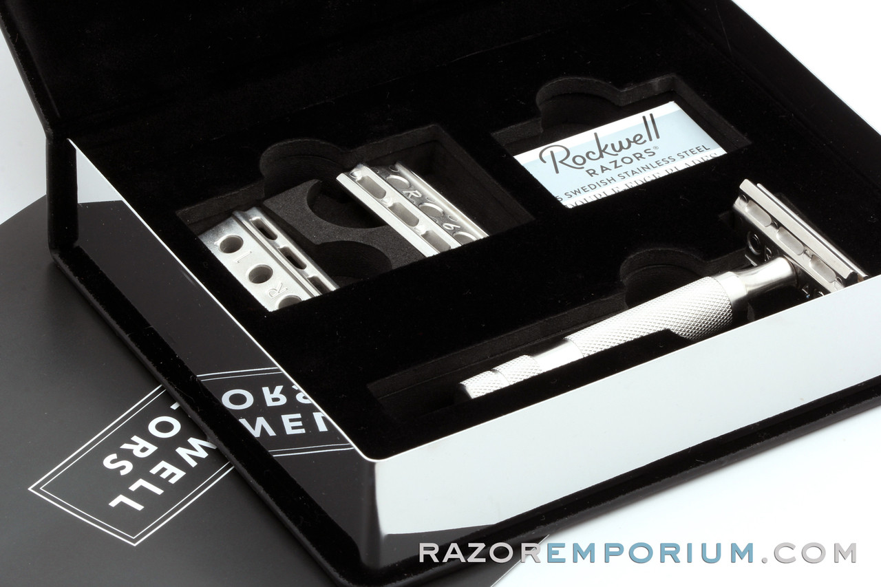 Rockwell 6S Adjustable DE | Rhodium Safety Shaver | Razor Emporium