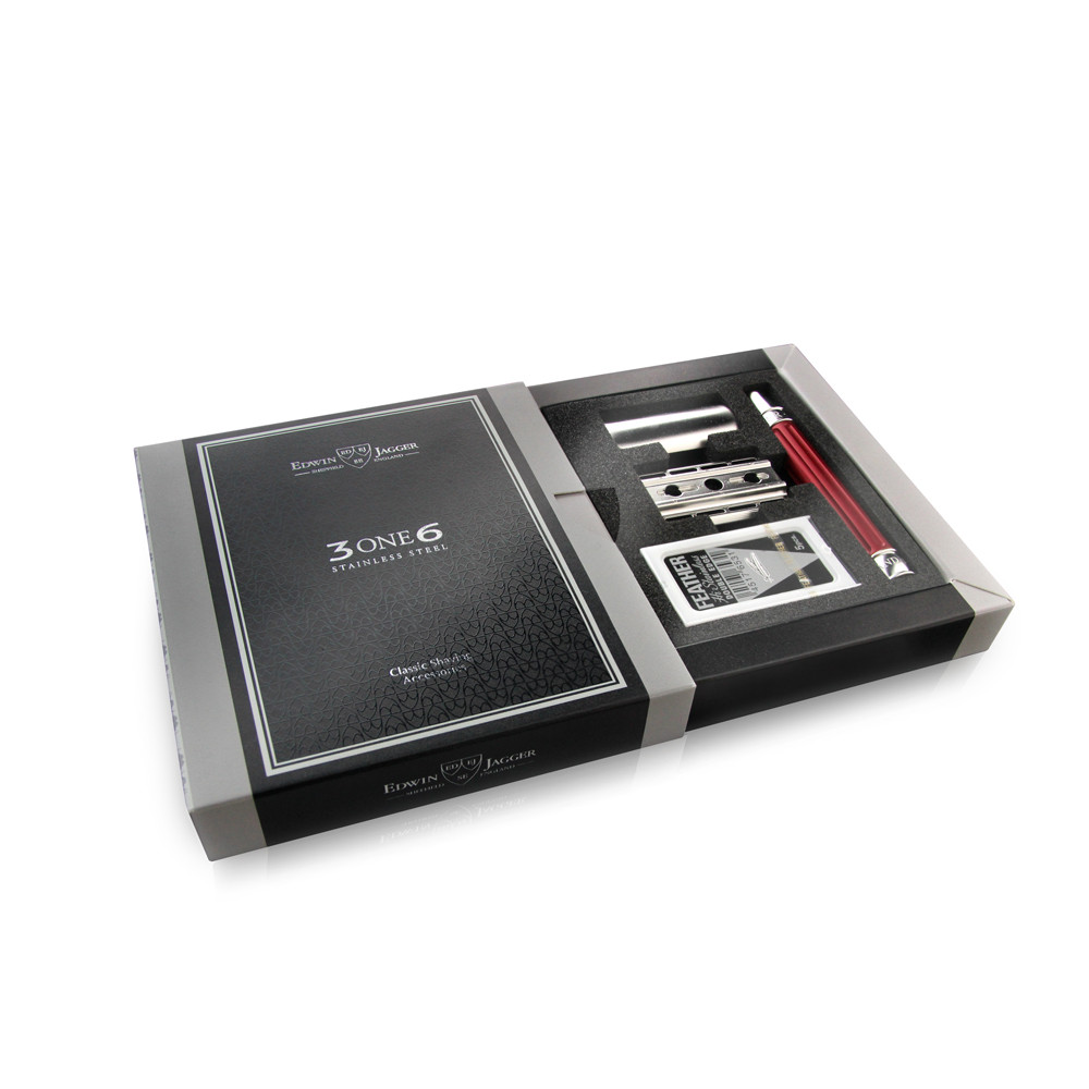 Edwin Jagger | 3ONE6 DE Stainless Steel Safety Razor - Red | Razor