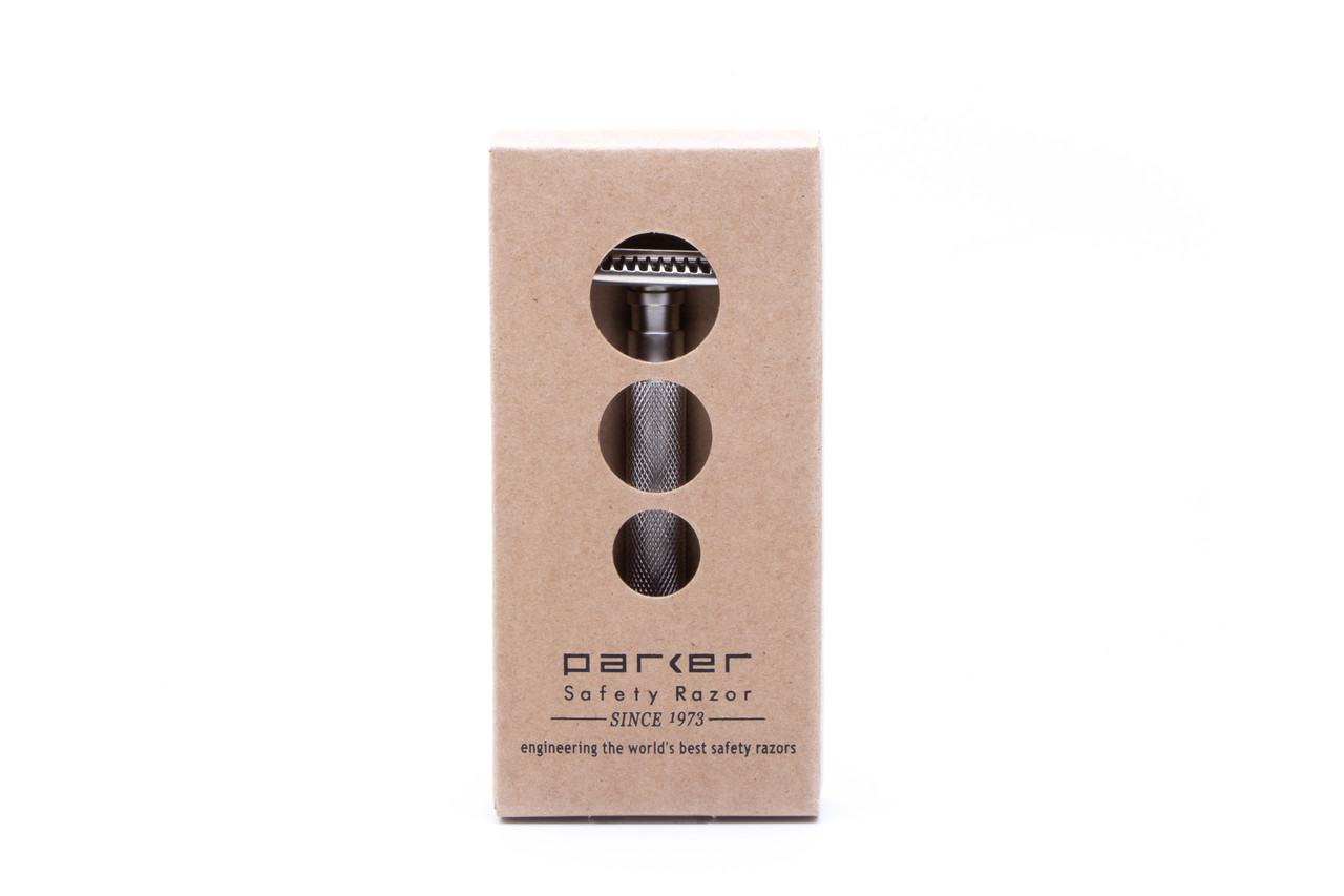 Parker 55SL Slant DE Safety Razor Satin Chrome - Razor Emporium