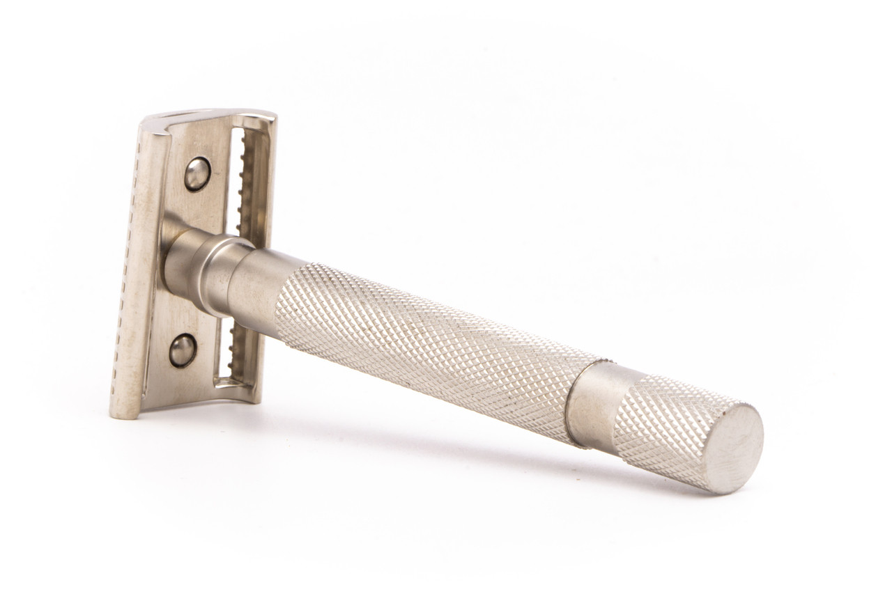 Parker 55SL Slant DE Safety Razor Satin Chrome - Razor Emporium