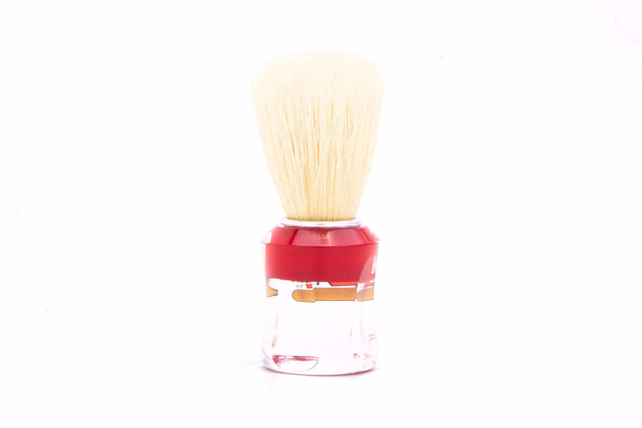 Semogue| 610 Boar Bristle Brush With Red Acrylic Handle - Razor