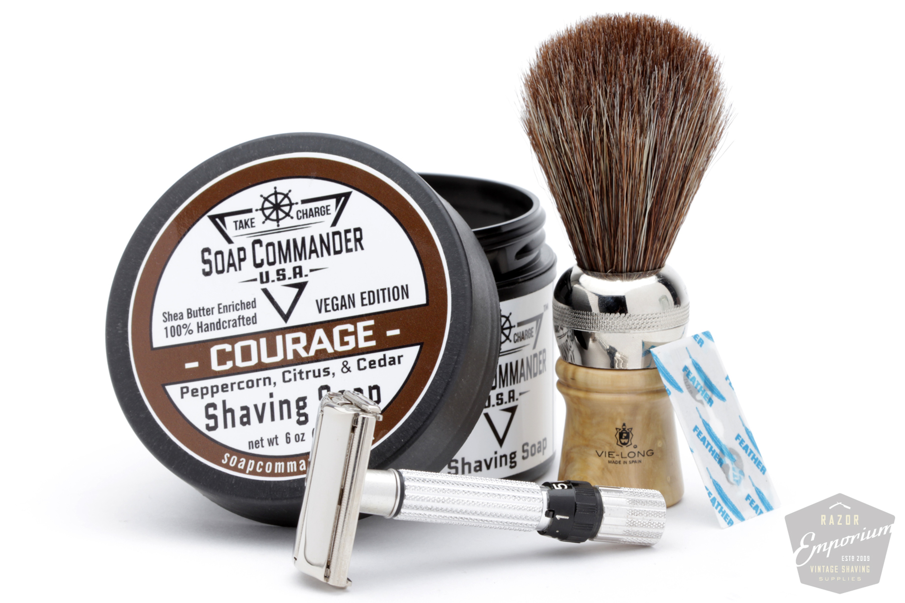 A Shave in History - 1957 Fatboy Prototype / Consumer Test Bottom Dial + Soap Commander Courage