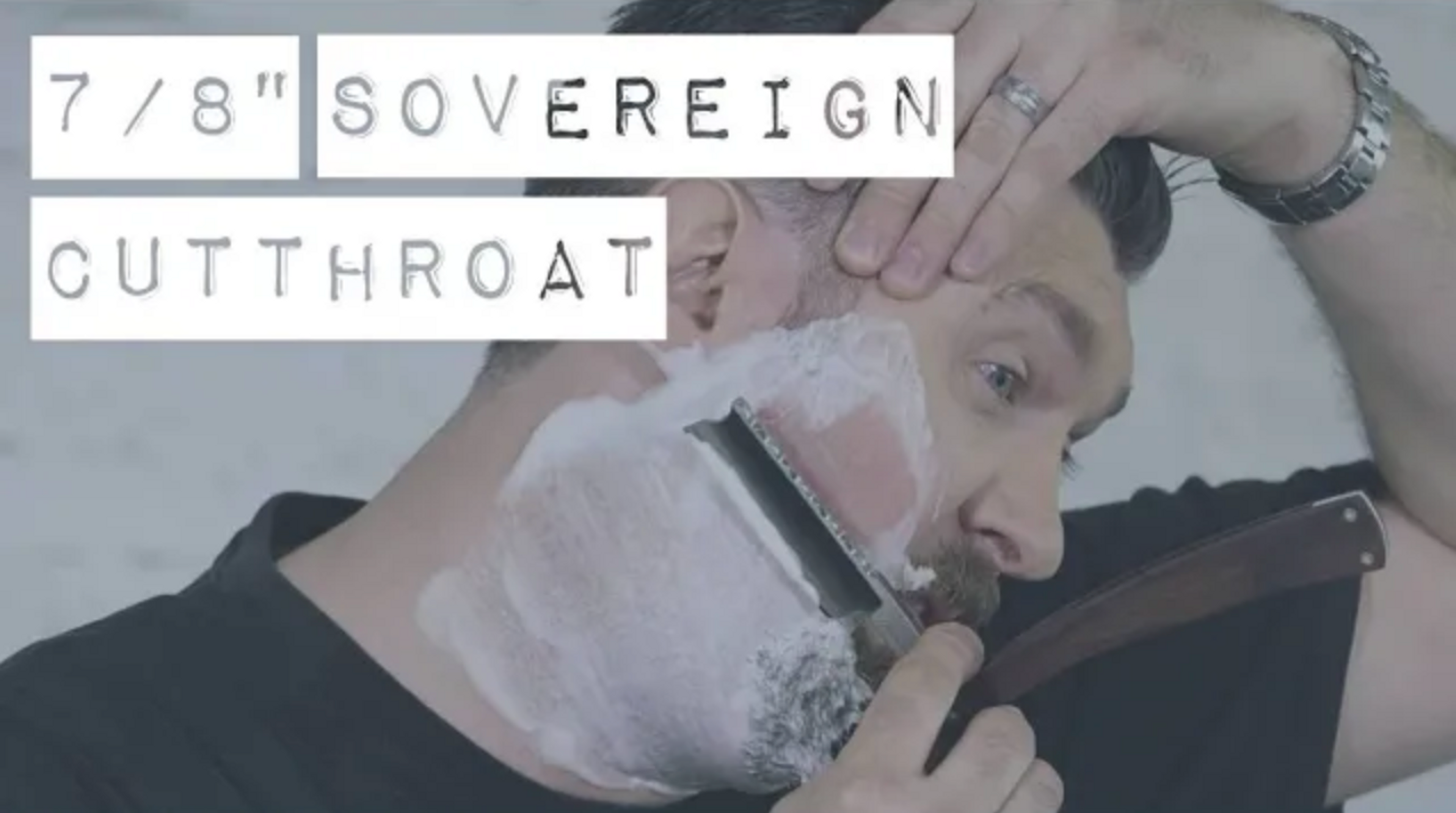 Matt Gives the HUGE 7/8" Rex Supply Co Sovereign Cutthroat Straight Razor a Shave