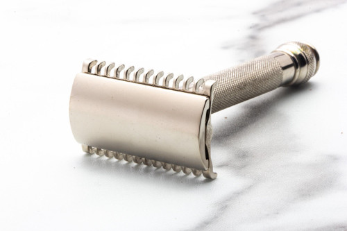 1930's Gillette Goodwill Long Comb Ball End Double Edge Safety Razor | Factory Nickel Revamp
