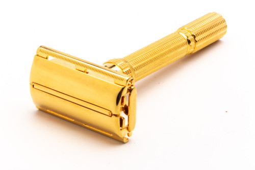 1963 I3 Gillette Slim Aristocrat Adjustable Double Edge Safety Razor | 24k Gold Revamp