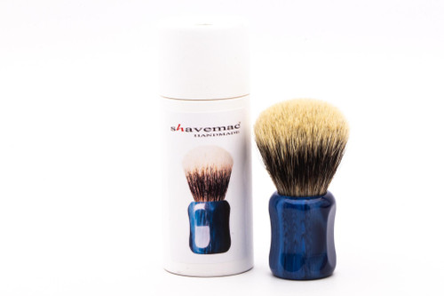 Shavemac |  Silvertip 2-Band Badger Shave Brush With Blue Marbled Handle