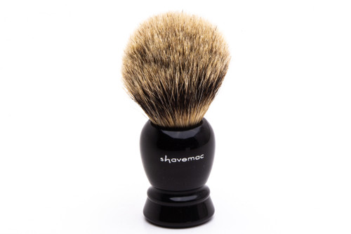 Shavemac | Silvertip Badger Shave Brush With Black Handle