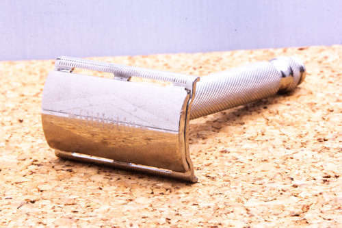 1961 G4 Gillette Etched Logo Cap Ball End Tech Razor | Original Condition