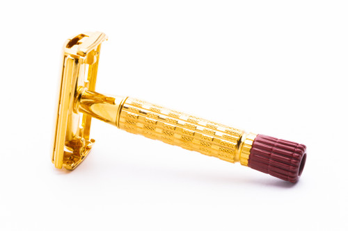 1957 C1 Gillette Red Tip Super Speed Safety Razor | 24K Gold Revamp