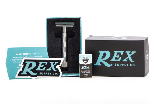 Rex Supply Co. | Sentry Slant XL Three Piece Stainless Steel Double Edge Safety Razor