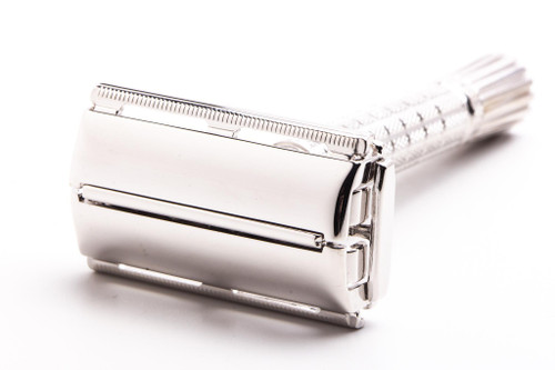 1958 D4 Gillette Super Speed Flare Tip Safety Razor | Rhodium Revamp Copy