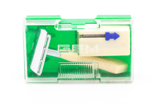 1940s Gem G-Bar Single Edge Razor With Original Case & Blade Bank | Original Condition