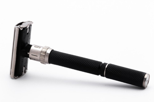 1985 F3 Gillette Super Adjustable "Black Beauty" DE Safety Razor | Factory Nickel Revamp
