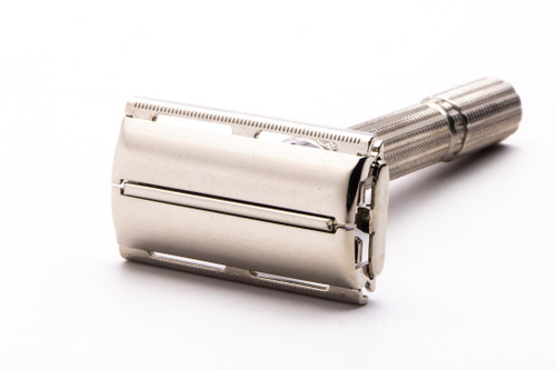 1966 L3 Gillette TTO Slim Adjustable Double Edge Safety Razor | Factory Nickel Revamp
