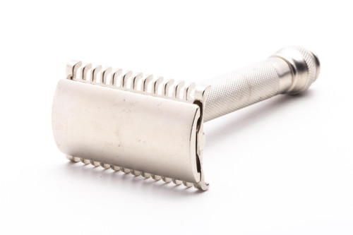 1930's Gillette Goodwill Long Comb Double Edge Safety Razor | Factory Nickel Revamp