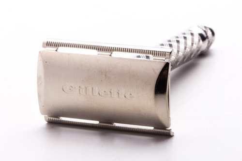 1973 T4 Gillette Ball End Tech Spiral Handle DE Safety Razor | Original Condition