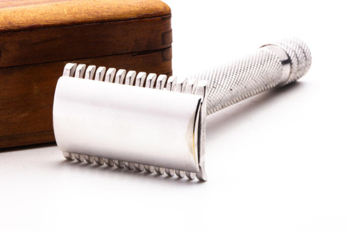 1920's Gillette Big Fellow Double Edge Safety Razor Set | Rhodium Revamp