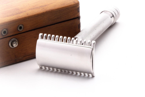 1923 Gillette Big Fellow Double Edge Safety Razor Set | Rhodium Revamp