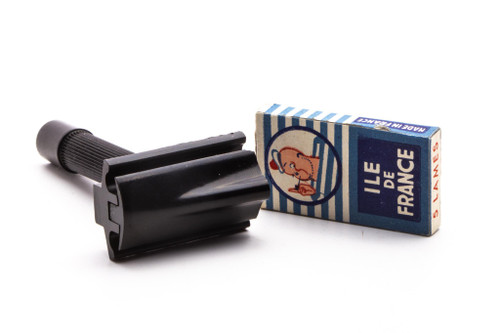 Vintage French Three-Piece Safety Razor | Original Condition