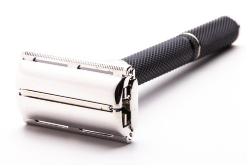 1985 F3 Gillette Super Adjustable "Black Beauty" Double Edge Safety Razor | Rhodium Revamp