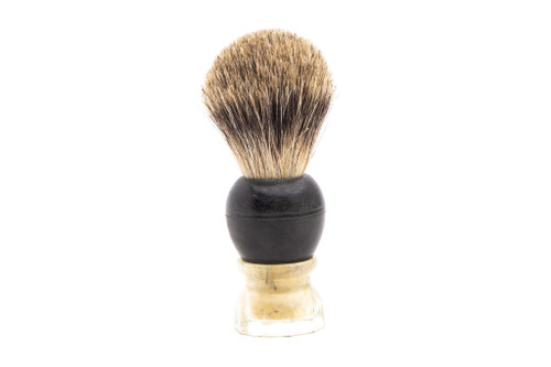 Vintage Restored | Unbranded Clear Handle Badger Shave Brush