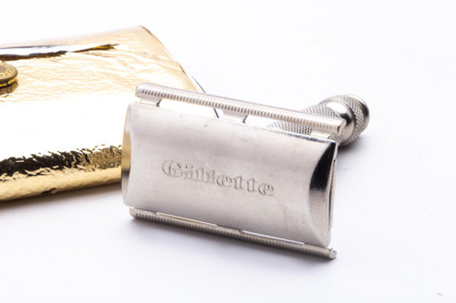 1965 K3 Gillette Travel Tech Double Edge Safety Razor Set with Blades| Original Condition