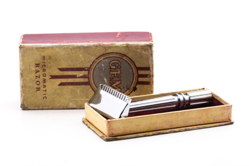 1930's Gem Micromatic TTO Single Edge Safety Razor Set with Original Box | Original Condition