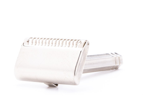1920's Ever-Ready 1912 Style Knurled Single Edge Safety Razor | Factory Nickel Revamp