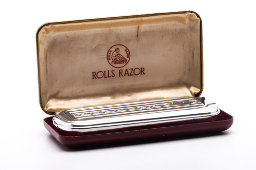 1940's Rolls Razor "The Whetter" Safety Razor in Red Display Case | Original Condition