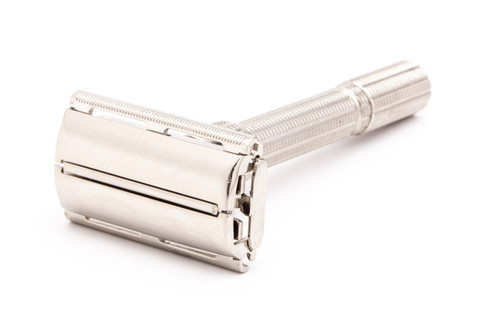1962 H4 Gillette Slim Adjustable Double Edge Safety Razor  | Factory Nickel Revamp