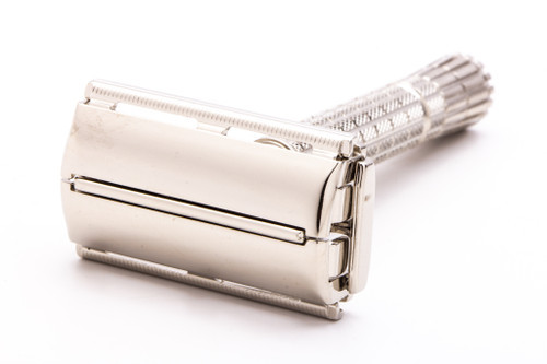 1956 B2 Gillette Flare Tip Super Speed Double Edge Safety Razor  | Factory Nickel Revamp