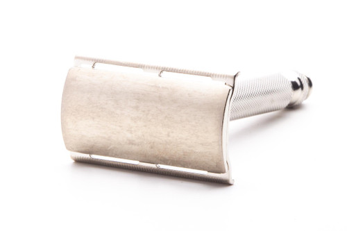 1957 C2 Gillette Ball End Tech Double Edge Safety Razor | Factory Nickel Revamp