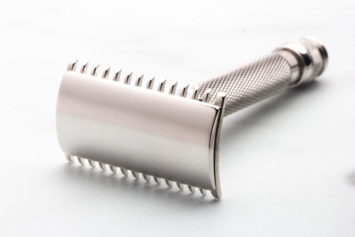 1920's Gillette Ball End Old Type Double Edge Safety Razor w/ Replica Handle | Rhodium Revamp