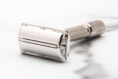 1960 F4 Gillette Rhodium Fatboy Adjustable Double Edge Safety Razor  | Original Condition
