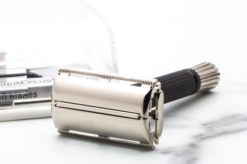 1973 T2 Gillette Black Handle Super Speed Safety Razor Set | Original Condition