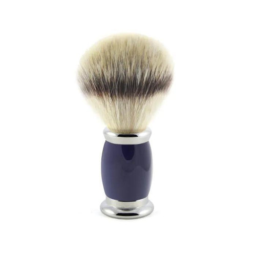 Edwin Jagger | Bulbous Blue Shaving Brush (Synthetic Silver Tip)