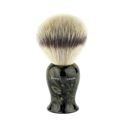 Edwin Jagger | Plaza Imitation Black Marble Synthetic Silver Tip Shaving Brush